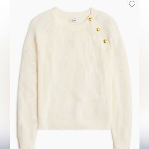 J.Crew Women’s Button Raglan Crewneck Sweater